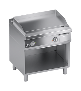 Plita fry-top electrica, neted, cu dulap deschis, 8.20 kW