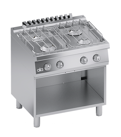 Masina de gatit cu 4 arzatoare, baza deschisa, 20 kW