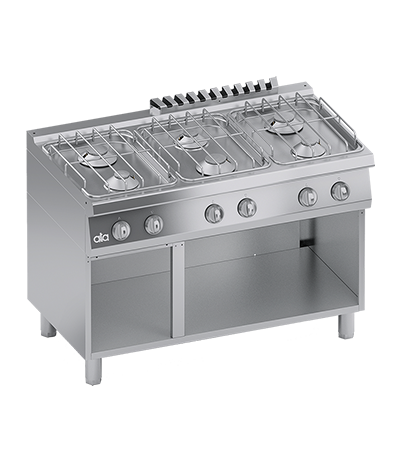 Masina de gatit cu 6 arzatoare, baza deschisa, 30 kW