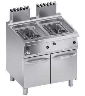 Friteuza pe gaz 2 x 12 Litri, baza inchisa, 24 kW