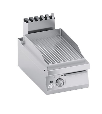 Plita fry-top pe gaz, striat, aprindere electronica