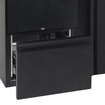 Back bar refrigerat negru CBC300 vedere laterala Tefcold – back bar refrigerat profesional pentru bar, restaurant si HoReCa