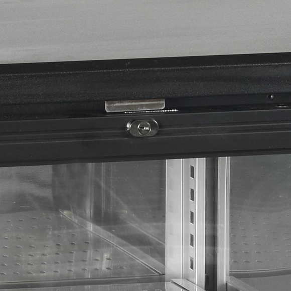 CBC410G-Negru, 605 l, 2 la 10, 4 uși din sticlă cu închidere automată, Ventilat, LED, 320 W, C Gama CBC de backbars este