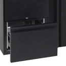 Back bar refrigerat negru CBC600 vedere laterala Tefcold – back bar refrigerat profesional pentru bar, restaurant si HoReCa