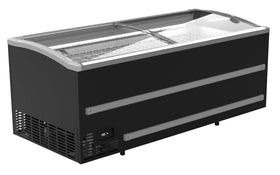 Congelator orizontal pentru magazin alimentar cu capac culisant, Temp. -18 -23ºC, latime 251 cm, culoare neagra