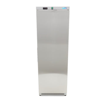 Congelator vertical, -18C -22C, exterior inox, racire statica, 6 polite fixe, 400 litri
