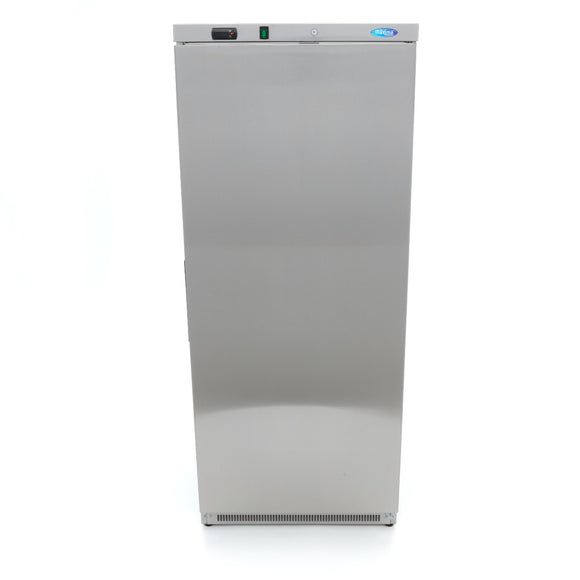 Congelator vertical, -18C -22C, exterior inox, racire statica, 6 polite fixe, 600 litri