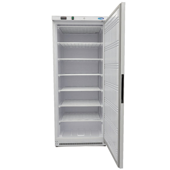 Congelator vertical, -18C -22C, racire statica, 6 polite fixe, 600 litri, alb