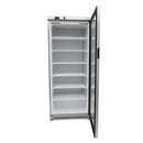Congelator vertical cu usa sticla, -18C -22C, exterior inox, racire statica, 6 polite fixe, 600 litri