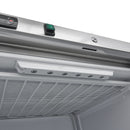 Congelator vertical cu usa sticla, -18C -22C, exterior inox, racire statica, 6 polite fixe, 600 litri