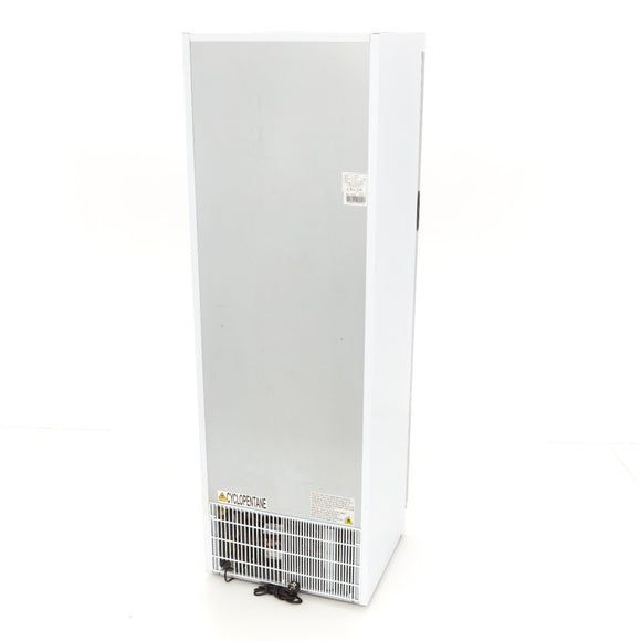 Congelator vertical cu usa sticla, -18C -22C, racire statica, 6 polite fixe, 400 litri, alb