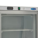 Congelator vertical cu usa sticla, -18C -22C, racire statica, 6 polite fixe, 400 litri, alb