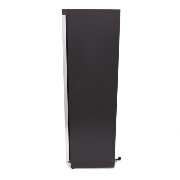 Congelator vertical cu usa sticla, -18C -22C, racire statica, 6 polite fixe, 400 litri, negru