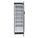 Congelator vertical cu usa sticla, -18C -22C, racire statica, 6 polite fixe, 400 litri, negru