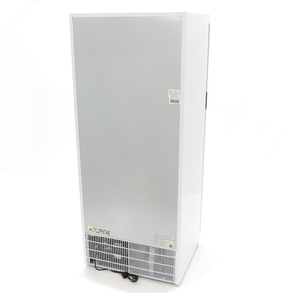 Congelator vertical cu usa sticla, -18C -22C, racire statica, 6 polite fixe, 600 litri, alb
