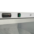 Congelator vertical cu usa sticla, -18C -22C, racire statica, 6 polite fixe, 600 litri, alb