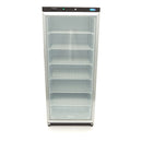 Congelator vertical cu usa sticla, -18C -22C, racire statica, 6 polite fixe, 600 litri, negru