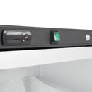 Congelator vertical cu usa sticla, -18C -22C, racire statica, 6 polite fixe, 600 litri, negru