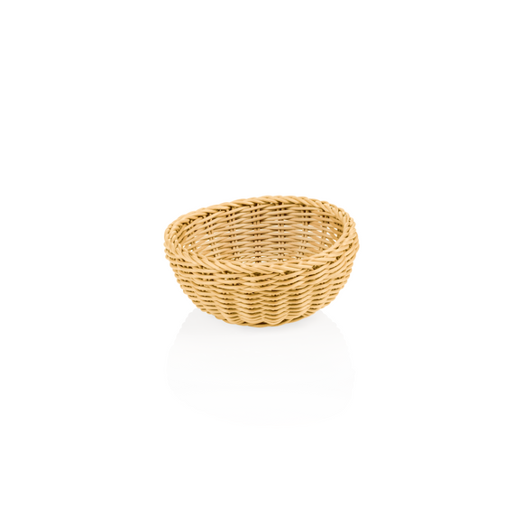 Cosuri de masa profesionale Basket Weaver, diametru 20 cm, inaltime 8 cm, bej deschis, polipropilena, fara BPA