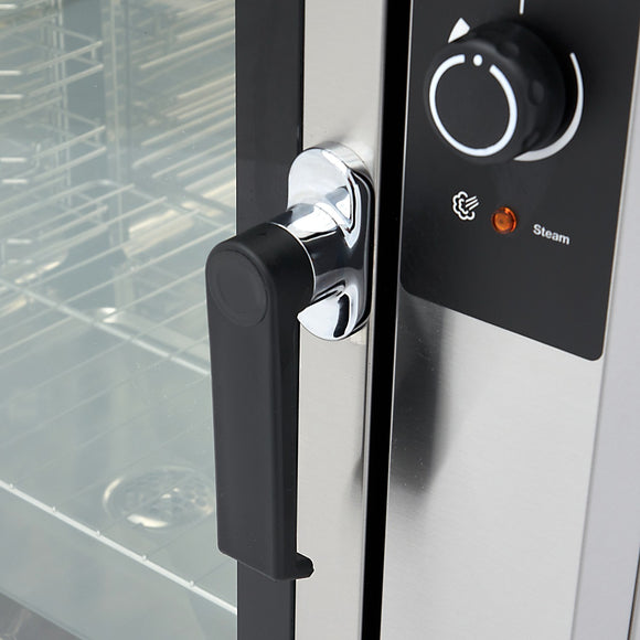 Cuptor combi steam, cap. 10 tavi (GN 11 60 x 40cm), aburi, analogic, 11.8 kW, 380V Cu acest cuptor combinat cu