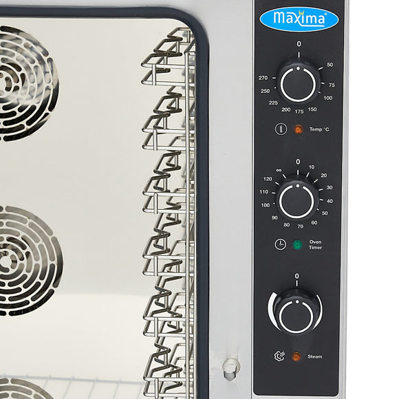 Cuptor combi steam, cap. 10 tavi (GN 11 60 x 40cm), aburi, analogic, 11.8 kW, 380V Cu acest cuptor combinat cu