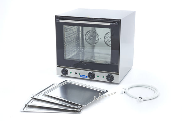 Cuptor electric pentru 4 tavi (43.5x31.5 cm), analogic, cu grill, convectie, aburi, timer, 2.62 kW, 230V