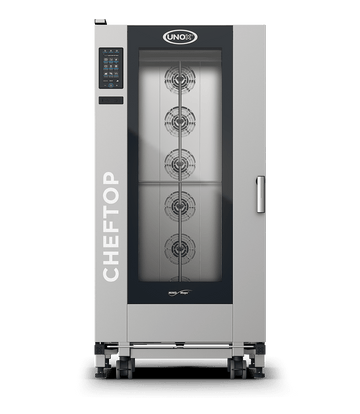 Cuptor UNOX pentru bucatarie CHEFTOP MIND.Maps PLUS 20 tavi GN 21 alimentare pe gaz, comenzi touch screen cu display 9.5