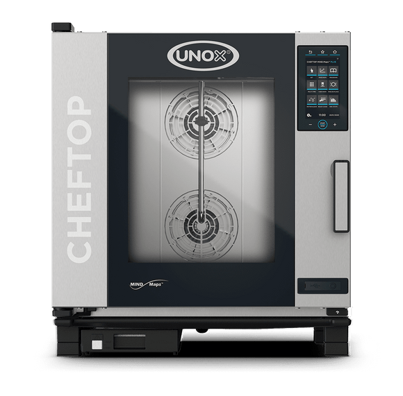 Cuptor UNOX pentru bucatarie CHEFTOP MIND.Maps PLUS 7 tavi GN 11 alimentare pe gaz, comenzi touch screen cu display 9.5