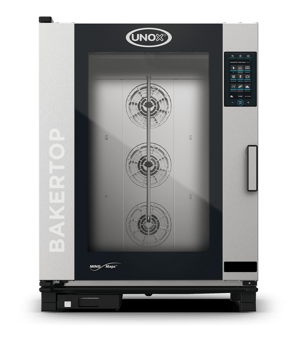 Cuptor UNOX pentru patiserie BAKERTOP MIND.Maps PLUS 10 tavi 600x400 alimentare pe gaz, comenzi touch screen cu display 9.5