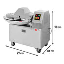 Cutter orizontal pentru carne legume, 25 Litri , Ø bol 70 cm, 300 kg ora, 2.2 - 2.8 kW, 380 V