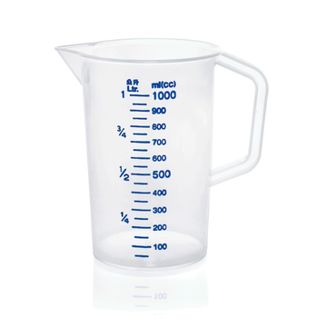 Cana gradata, polipropilena transparenta, 1 L Ø 12 cm H 17 cm Cana gradata de 1 litri
