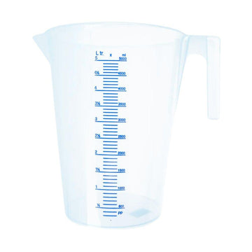 Cana gradata, polipropilena transparenta, 5 L Ø 19.6 cm H 27 cm Cana gradata de 5 litri