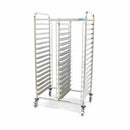 Carucior dublu pentru tavi patiserie, capacitate 32 tavi 60x40 cm Un carucior pentru tavi este