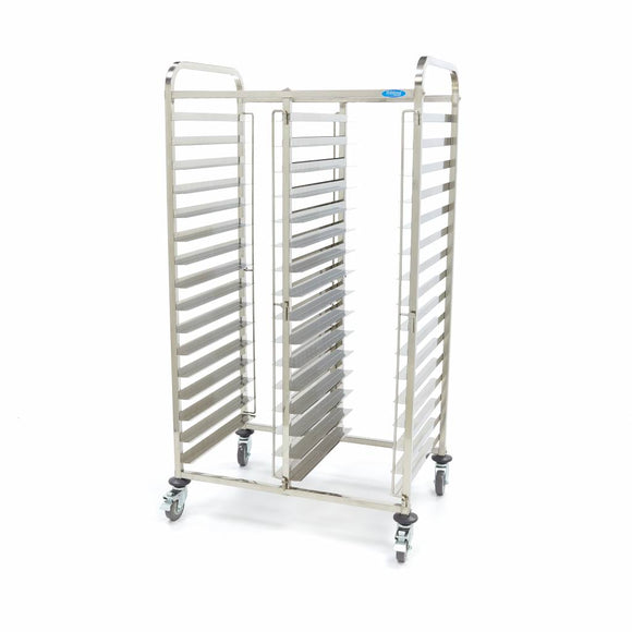 Carucior dublu pentru tavi patiserie, capacitate 32 tavi 60x40 cm Un carucior pentru tavi este