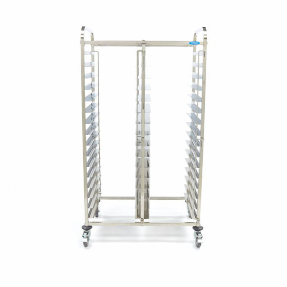 Carucior dublu pentru tavi patiserie, capacitate 32 tavi 60x40 cm Un carucior pentru tavi este