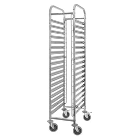 Carucior inox pentru 18 tavi GN 11, 38x55xH175 cm