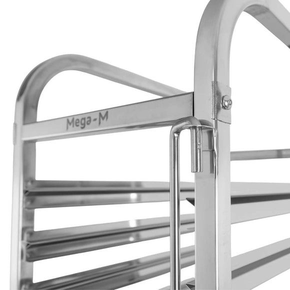 Carucior inox pentru 18 tavi GN 11, 38x55xH175 cm
