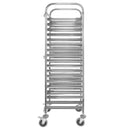 Carucior inox pentru 18 tavi GN 11, 38x55xH175 cm