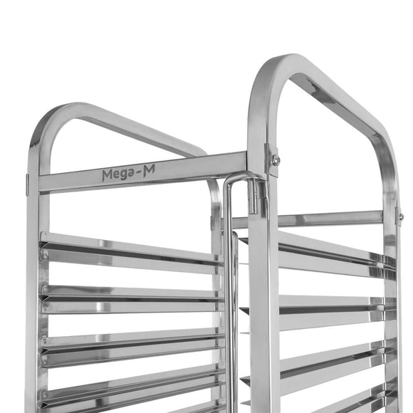 Carucior inox pentru 18 tavi GN 11, 38x55xH175 cm