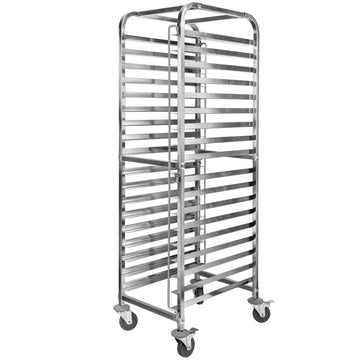 Carucior inox pentru 18 tavi patiserie60x40cm, 62x47xH174 cm