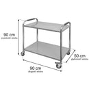 Carucior inox 2 polite 90x50xH90 cm