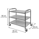 Carucior inox 3 polite 90x50xH90 cm
