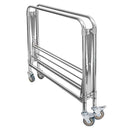 Carucior pentru rufe 86x65x80 cm pliabil albastru