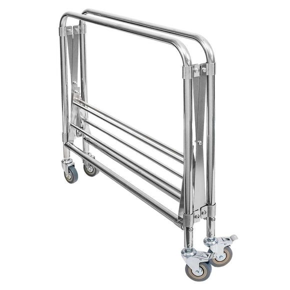Carucior pentru rufe 86x65x80 cm pliabil albastru