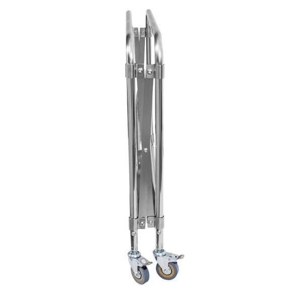 Carucior pentru rufe 86x65x80 cm pliabil albastru