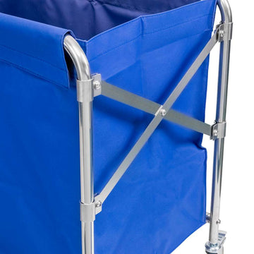 Carucior pentru rufe 86x65x80 cm pliabil albastru