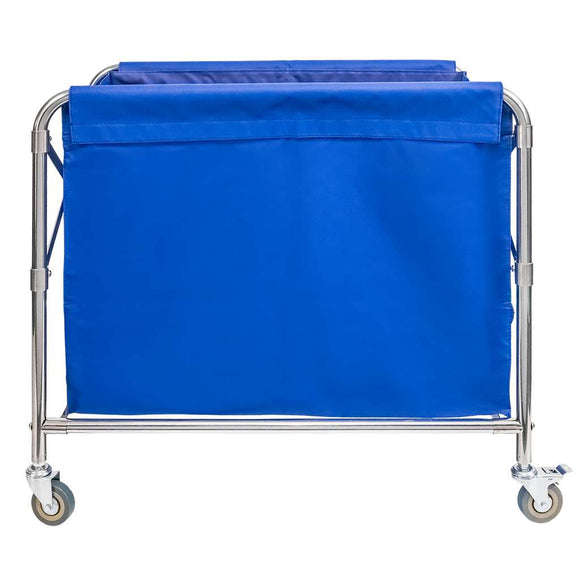 Carucior pentru rufe 86x65x80 cm pliabil albastru