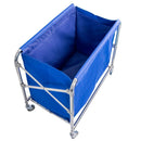 Carucior pentru rufe 86x65x80 cm pliabil albastru