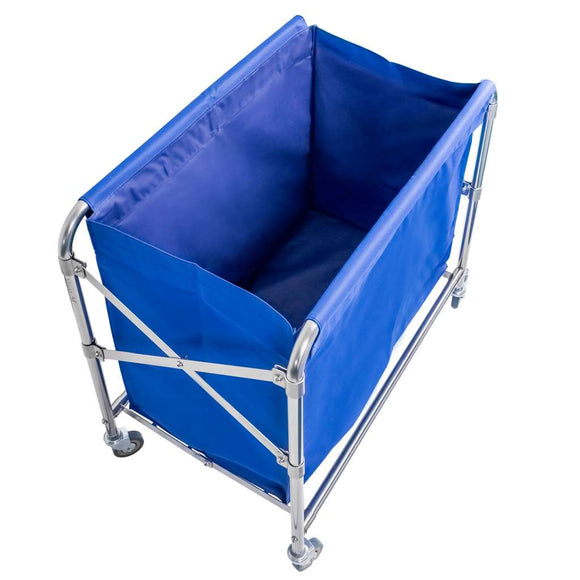 Carucior pentru rufe 86x65x80 cm pliabil albastru
