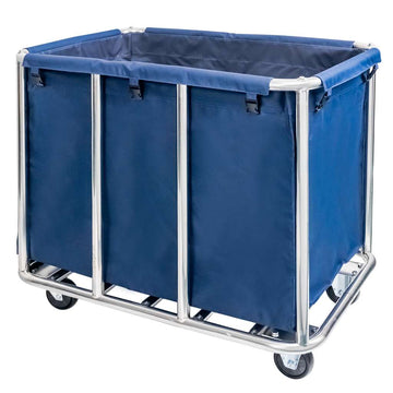 Carucior pentru rufe 90x65x83.5 cm albastru Carucior pentru rufe 400 L